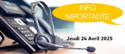 Information importante : journées du 23/24 avril 2025